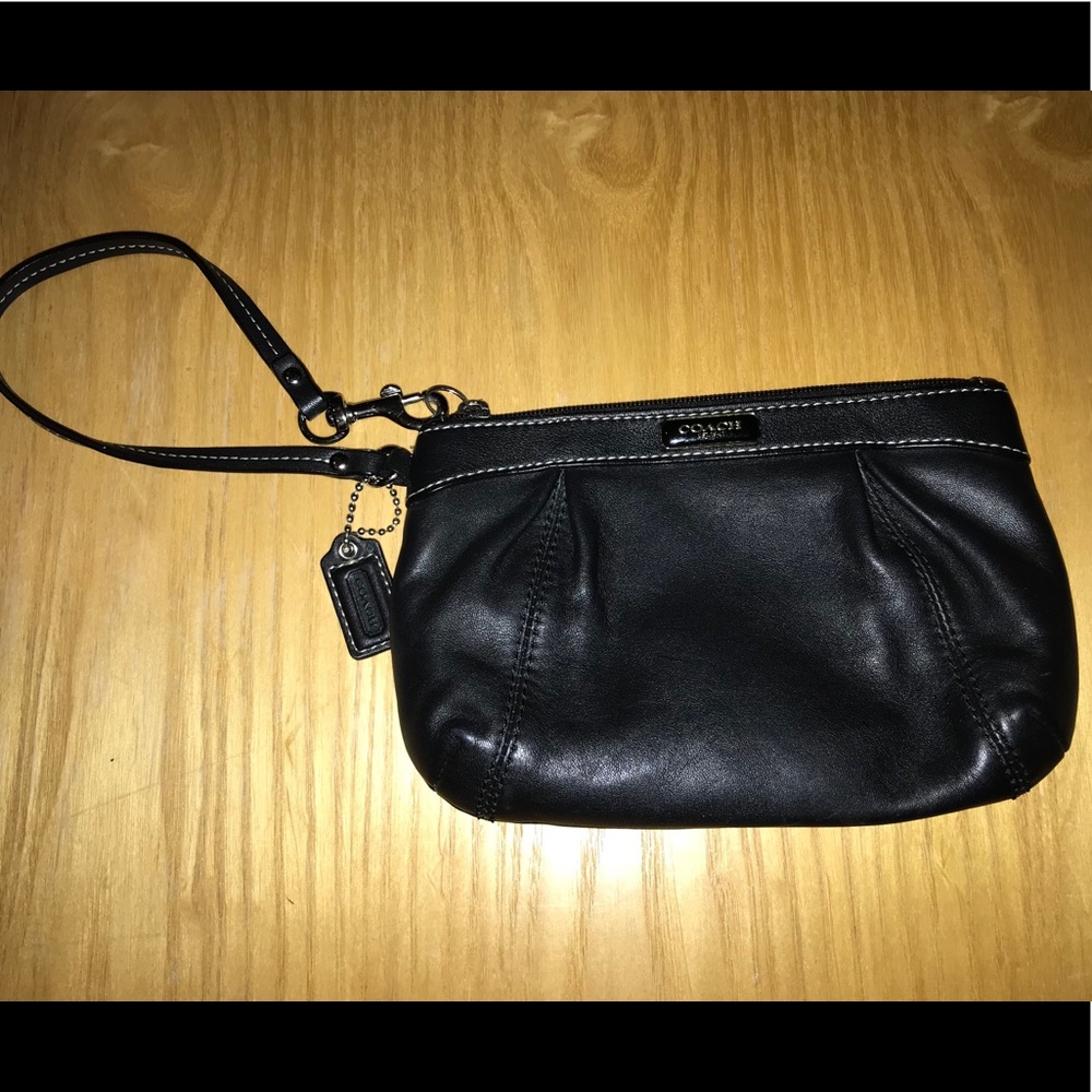 Black coach wristlet